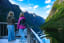 Scenic fjord cruise with mountain views