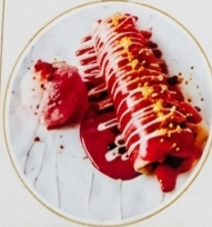 Strawberry Rolled Crepe