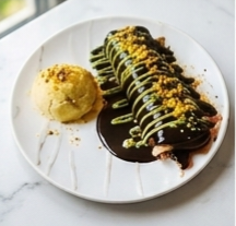 Dubai Chocolate Rolled Crepe