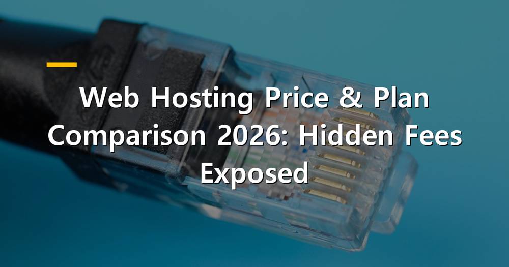 Magnifying glass over web hosting contract to reveal hidden fees
