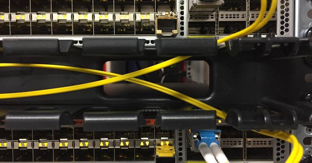 Server racks in a data center, symbolizing web hosting infrastructure