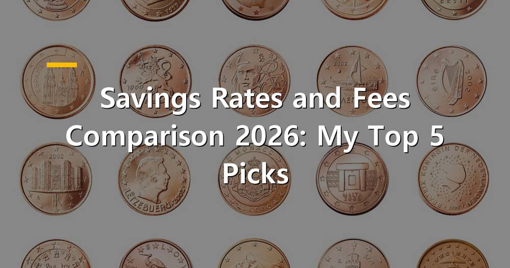 Magnifying glass over documents showing savings rates and fees
