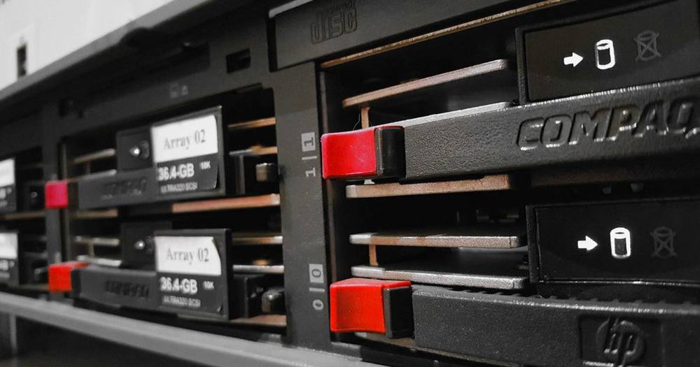 Server rack with glowing lights representing VPS hosting architecture