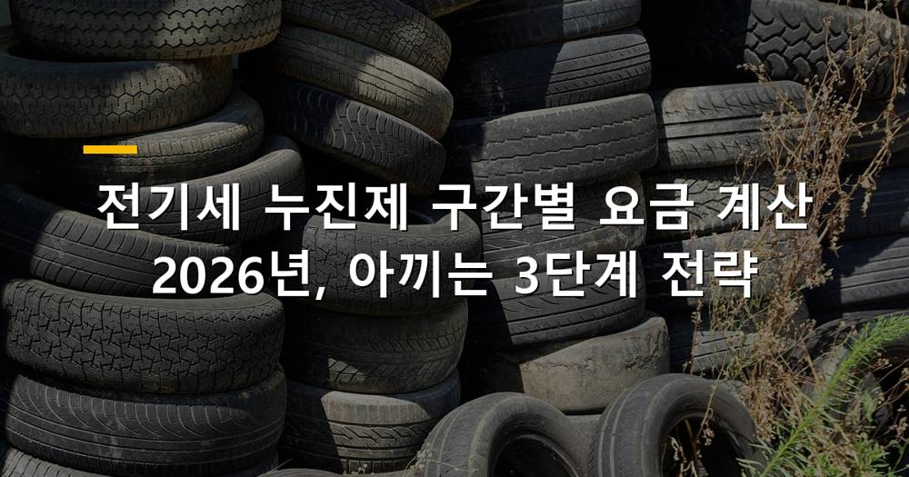 전기세 누진제 구간별 요금 계산 2026년