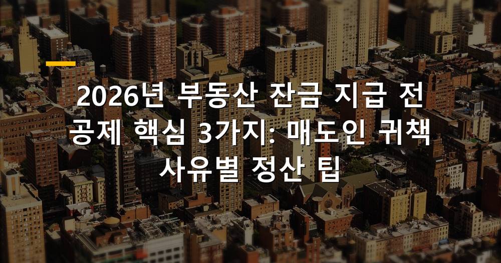 부동산 잔금 지급 전 공제 항목을 확인하는 매수인과 매도인