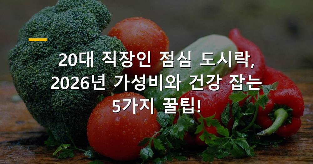 20대 직장인 점심 도시락 이미지