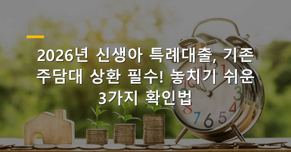 신생아 특례대출과 기존 주택담보대출 상환을 고민하는 부부