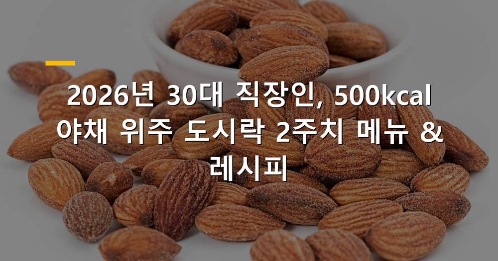 30대 직장인 500kcal 야채 도시락 2주치 메뉴