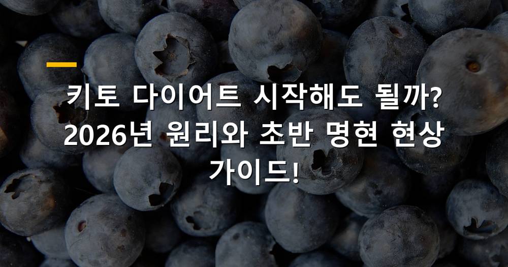 키토 다이어트 식단과 키토플루 증상을 설명하는 이미지