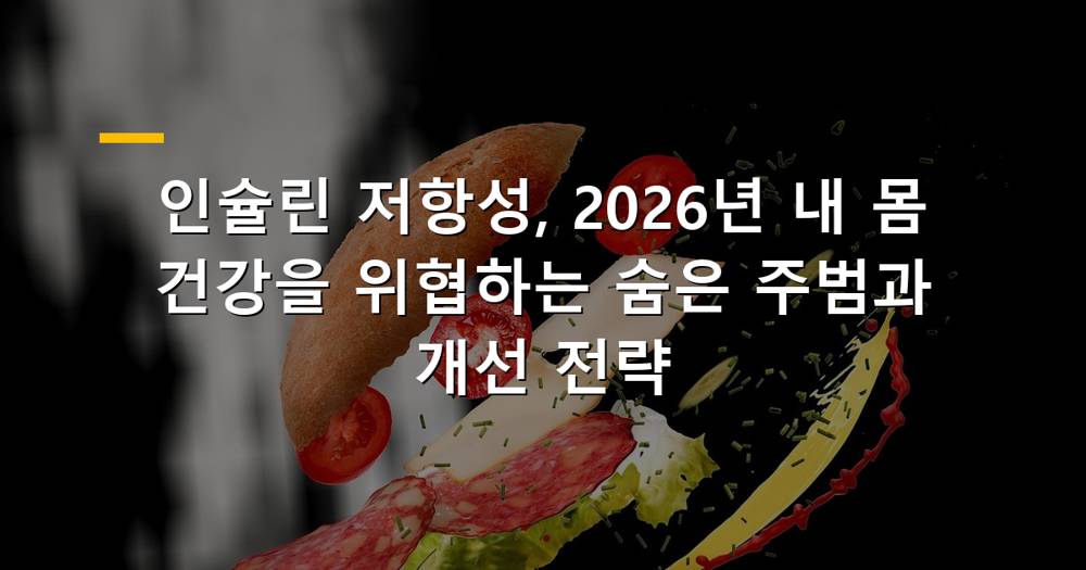 인슐린 저항성 개념과 개선을 돕는 건강한 생활 습관 이미지
