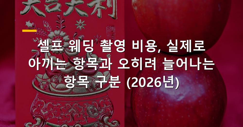 셀프 웨딩 촬영을 하는 커플의 모습