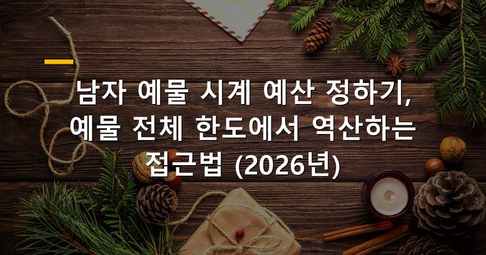 고급스러운 남자 예물 시계 클로즈업 이미지