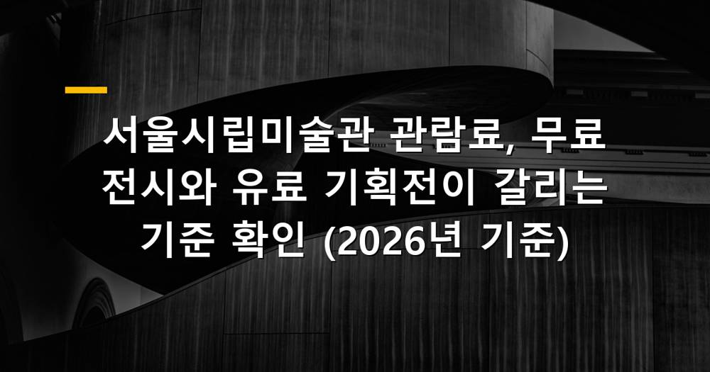 서울시립미술관 외관과 전시 포스터