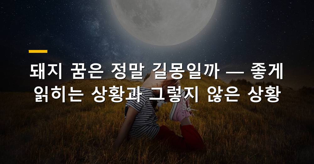 재물운을 상징하는 돼지꿈 이미지