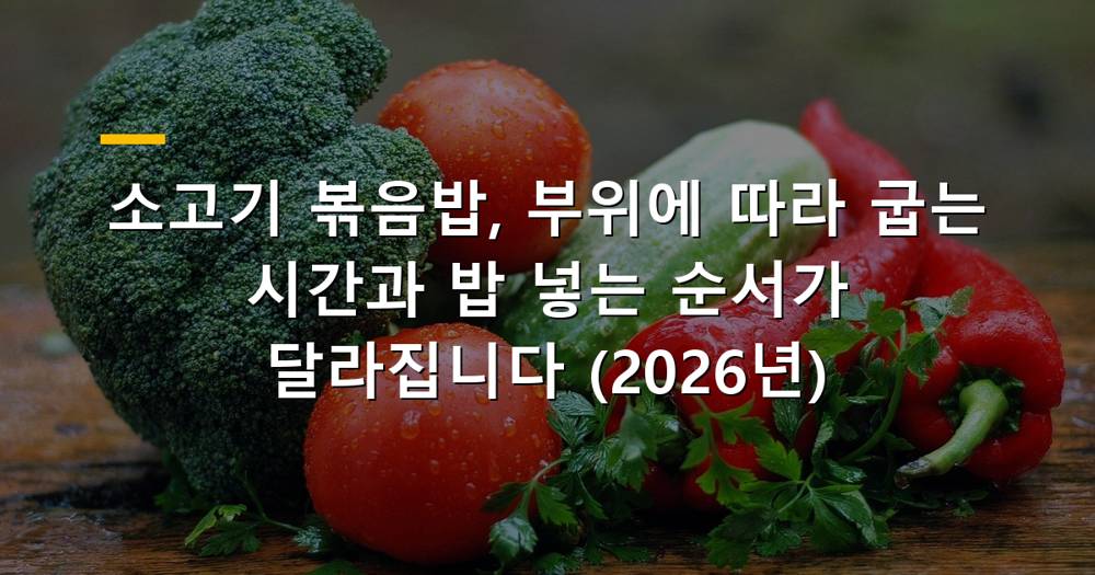맛있는 소고기 볶음밥 사진
