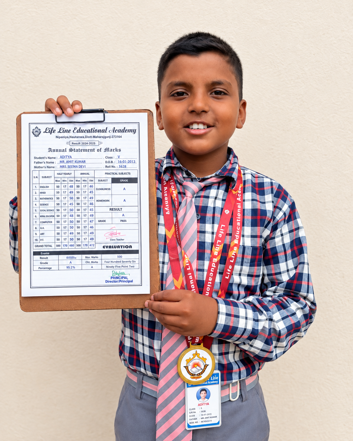 Student Receiving Merit Distinction