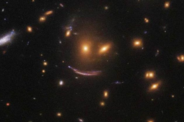 Smiling face in space Smiling face in space
