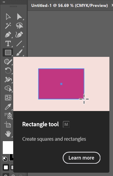 Herramienta rectángulo Illustrator CC 2023