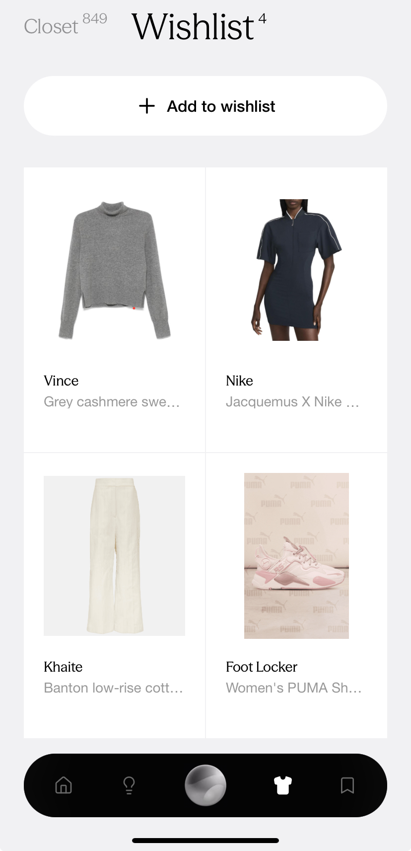 Wishlist feature