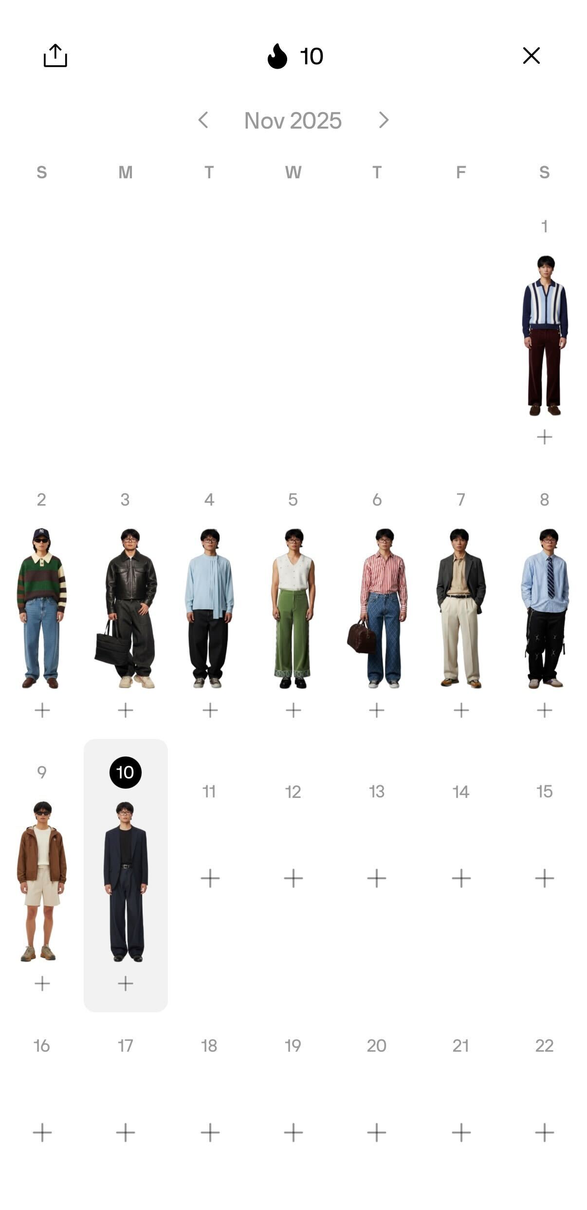 Alta packing list interface for men