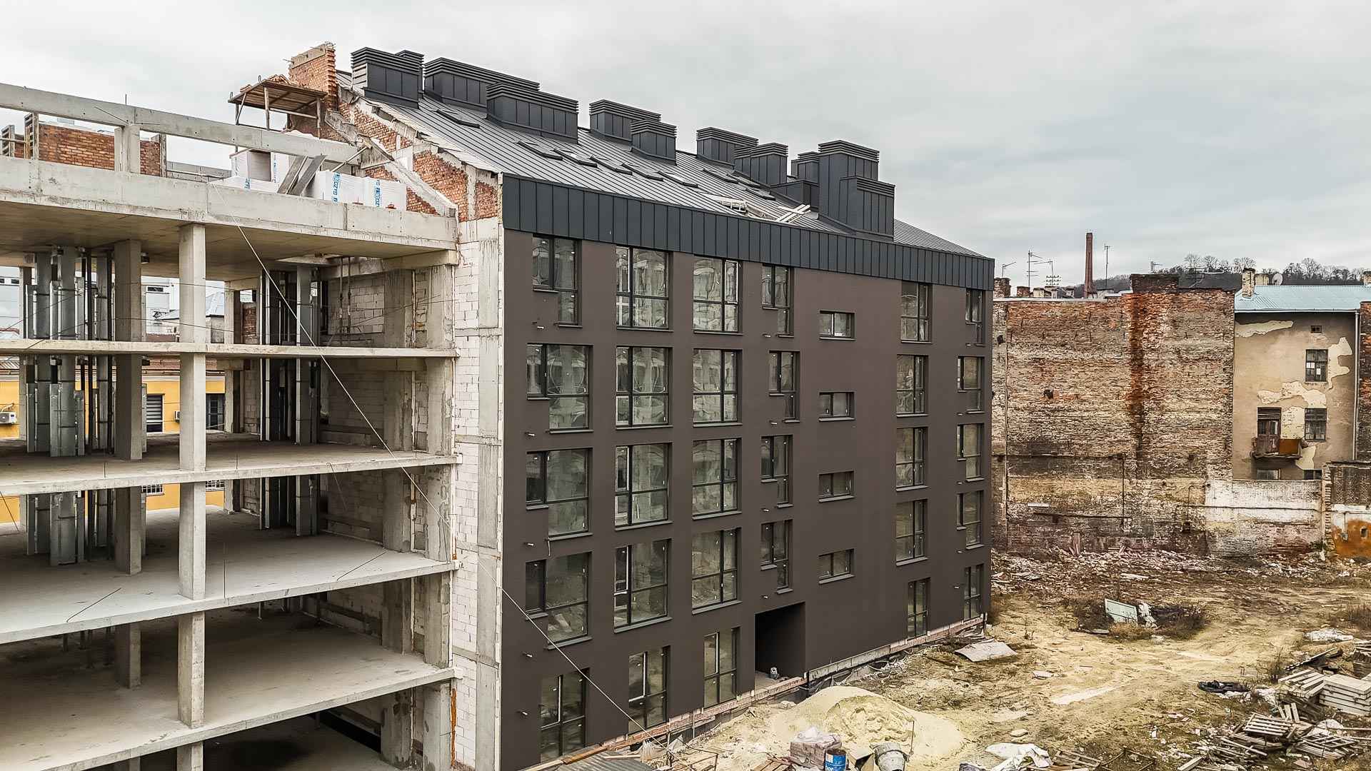 Ход строительства ЖК Підзамче. Новий Форт 1 квартал 2025