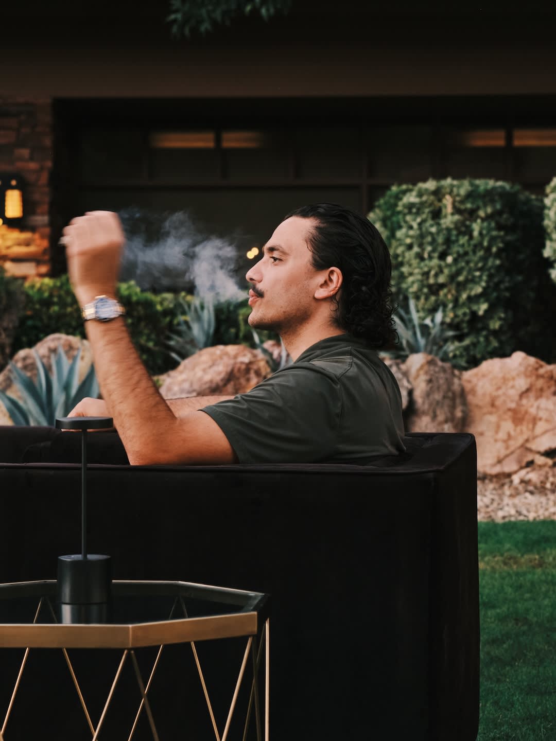 Cigar Bar at Concours at Sunset