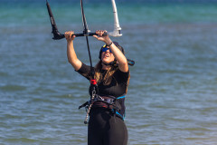 Beginner private course student training kite control