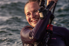 Kitesurfer at Aliki beach