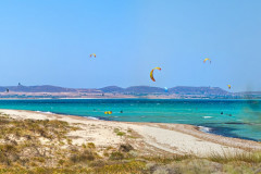 View of Aliki beach beginner kite zone south of FlaminGokite