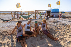 Buji, Peter, Simona and Margo in front of the station