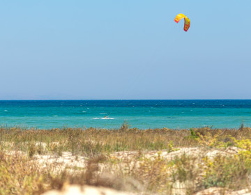 Waterstart beginner kite student