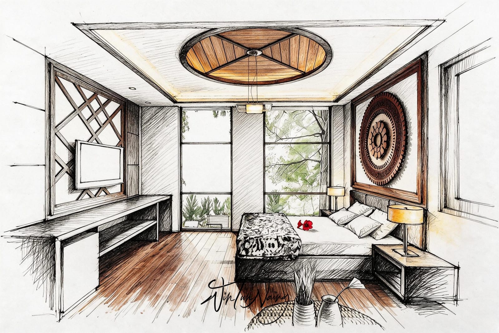 Nyaung Oo Hotel _ Suite Bedroom _ Con 03