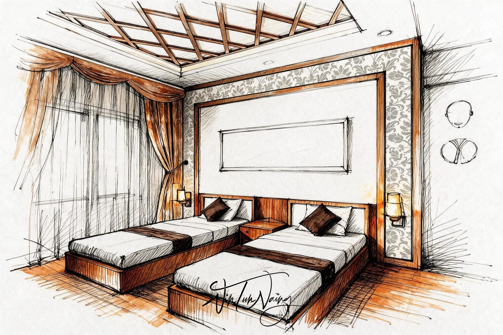 Shwe Yee Pwint Hotel _ Twin Room _ Con 05