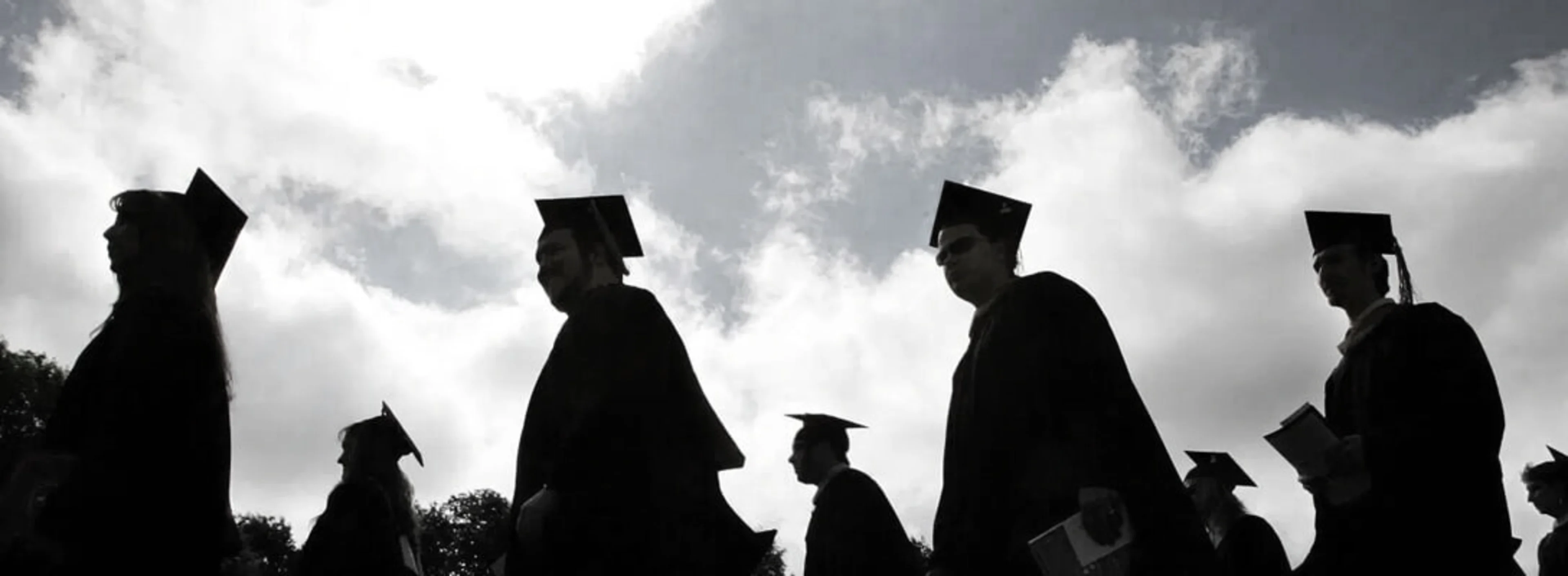 Students graduating from University.