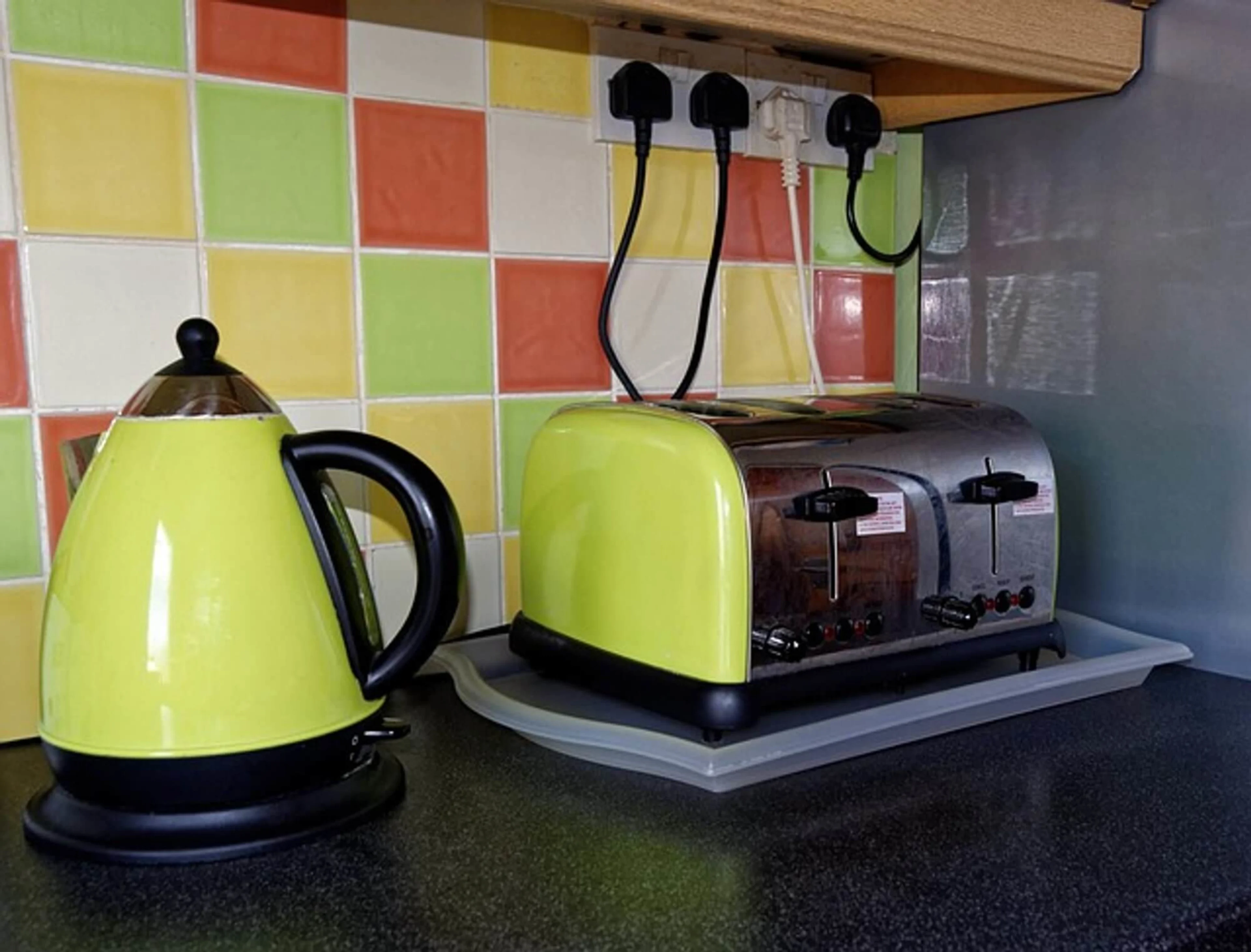 A kettle and a toaster.