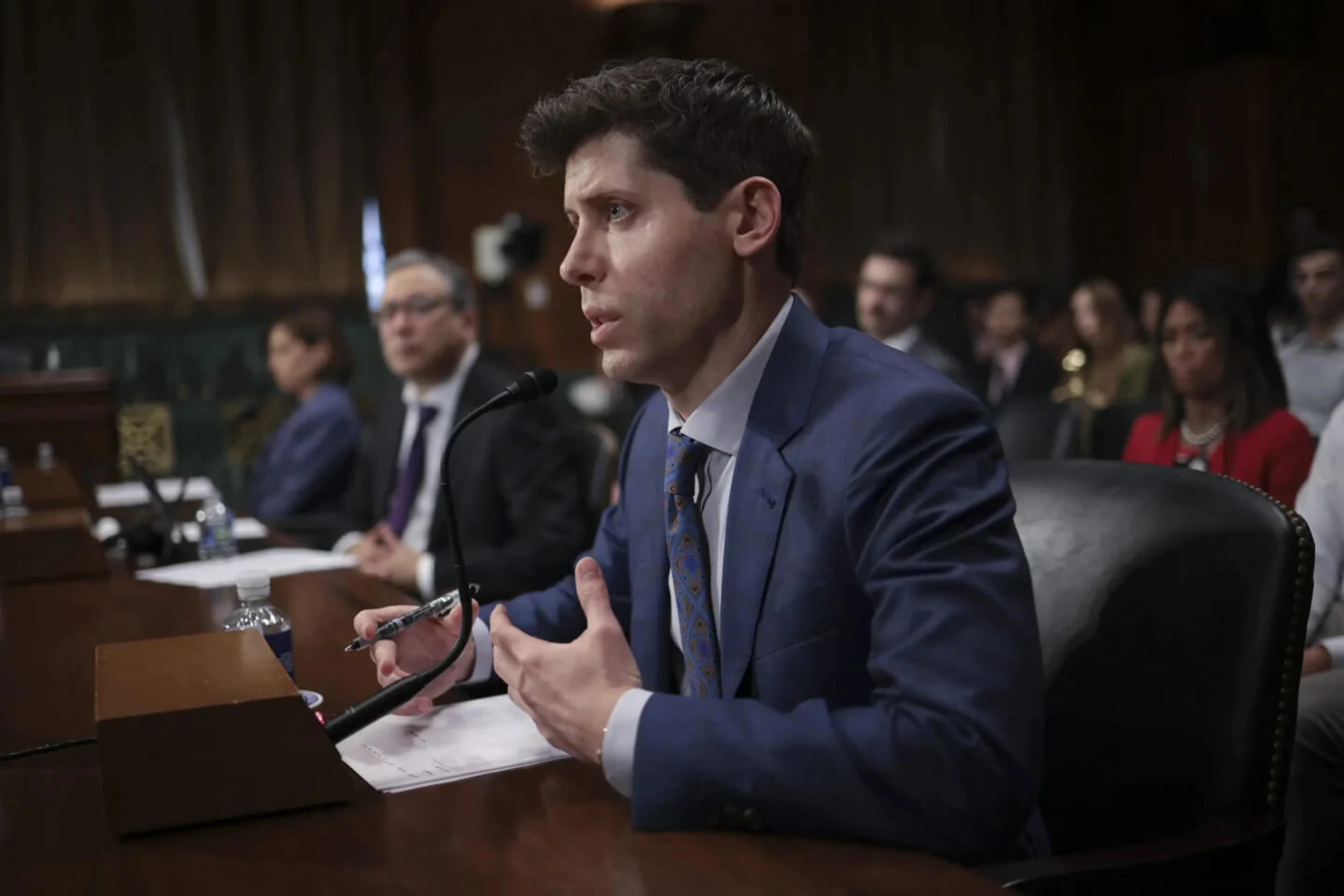 OpenAI CEO, Sam Altman, warning about the risks AI poses to humanity