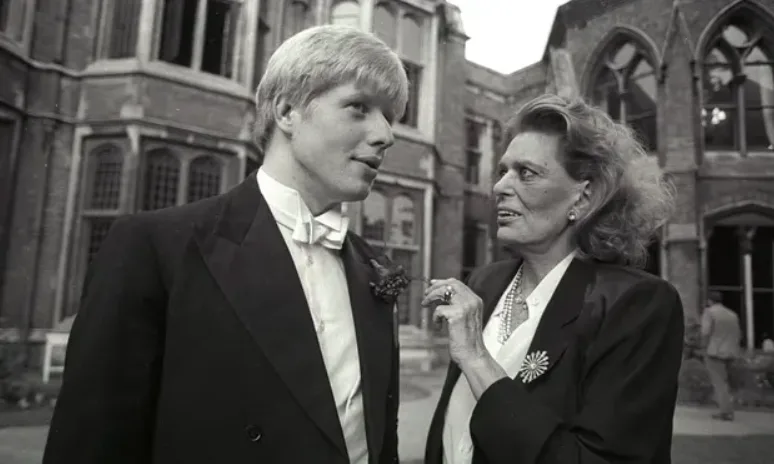 Boris Johnson and Melina Mercouri in 1986 at Oxford University