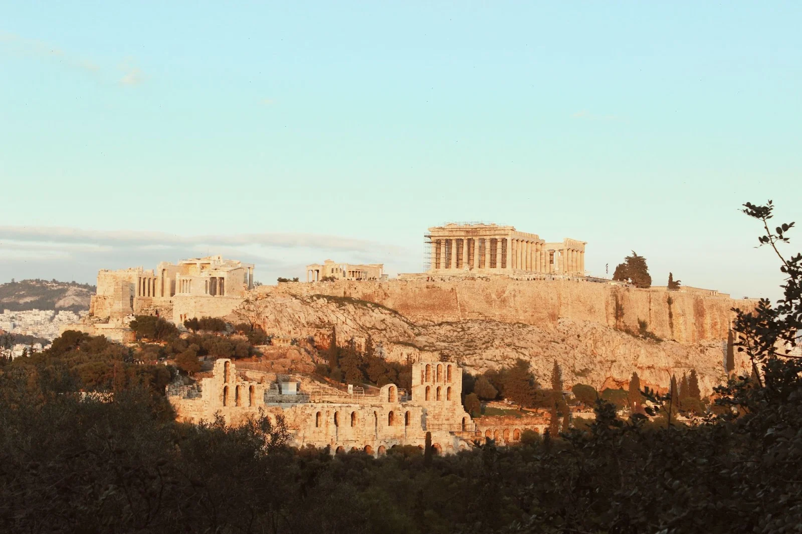 The Parthenon Temple and Acropolis in Athens