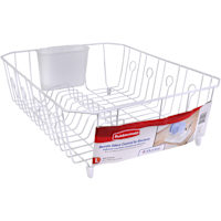 Rubbermaid dish drainer white shop