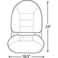 NaviStyle Black & Charcoal High-Back Boat Seat by Tempress at Fleet Farm