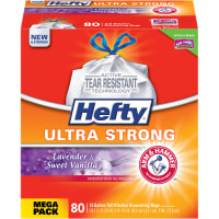 Hefty Ultra Strong Tall Kitchen Drawstring Trash Bags - 80 count