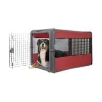 Pop Crate Large Red Gray Travel Pet Crate by Sportpet Designs at Fleet Farm