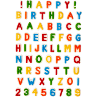 Wilton Happy Birthday Letters and Numbers Icing Decorations - The