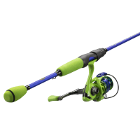 Lew's Wally Marshall Speed Shooter Spinning Fishing Reel, Size 75 Reel,  Green/Blue 