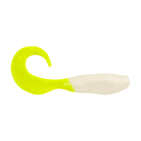 Berkley Gulp! Minnow Grub - 4in - Pearl White/Chartreuse