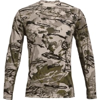 Men s Barren Camo Black Iso Chill Brushline Long Sleeve Shirt by Under Armour at Fleet Farm