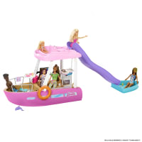  Barbie Boat with Pool and Slide, Dream Boat Playset Includes  20+ Pieces Like Dolphin and Accessories : Toys & Games