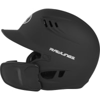 Jr. Matte Black R16 1-Tone Baseball Helmet w/Reversible Extension