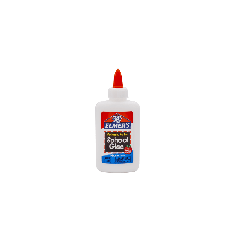 Elmers School Glue, Washable, No Run - 4 fl oz