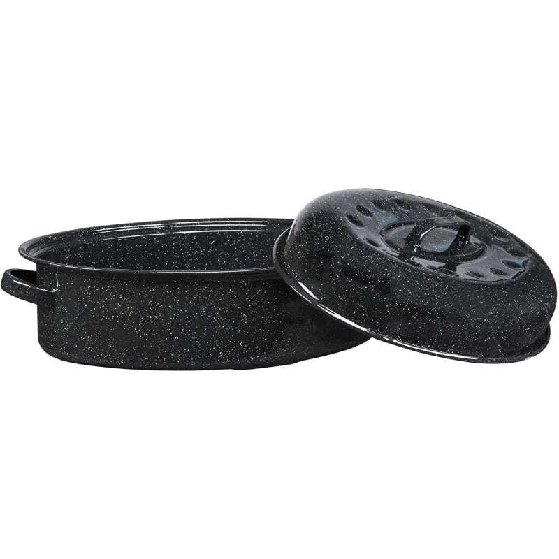 Granite ware shop covered oval roaster